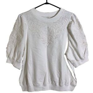NWT By Anthropologie Embroidered Sweatshirt